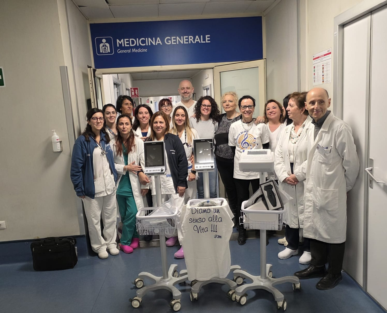L’associazione “Le note di Fra’” di Lubriano dona delle strumentazioni alla Medicina dell’ospedale Santa Rosa