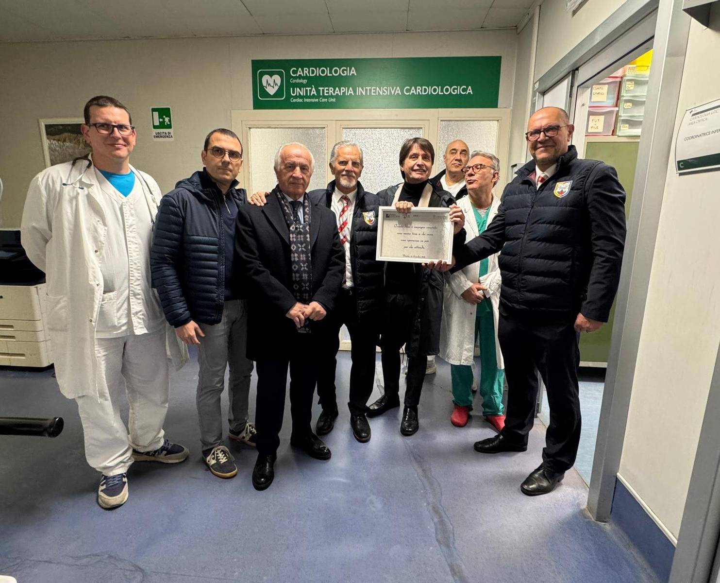 Un nuovo ecocardiografo di ultima generazione per l’Utic dell’ospedale Santa Rosa  La donazione di Banca Lazio Nord, Sodalizio dei Facchini di Santa R